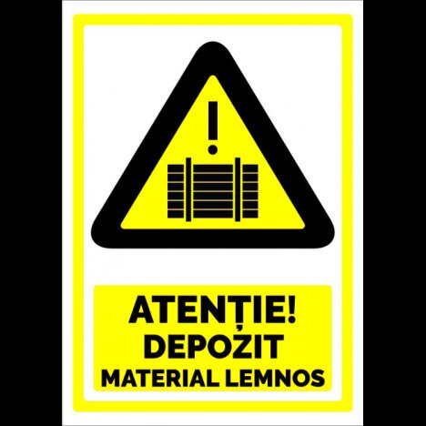 Semn pentru depozit cu material lemnos